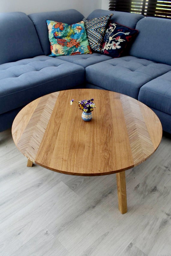 Round plywood clearance coffee table