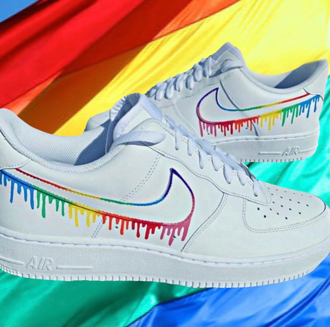 nike air with rainbow swoosh