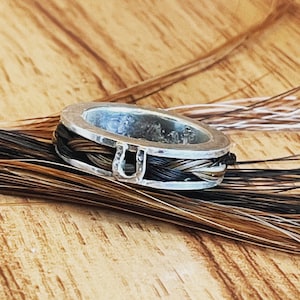 Sterling Silber Pferdehaar Ringe