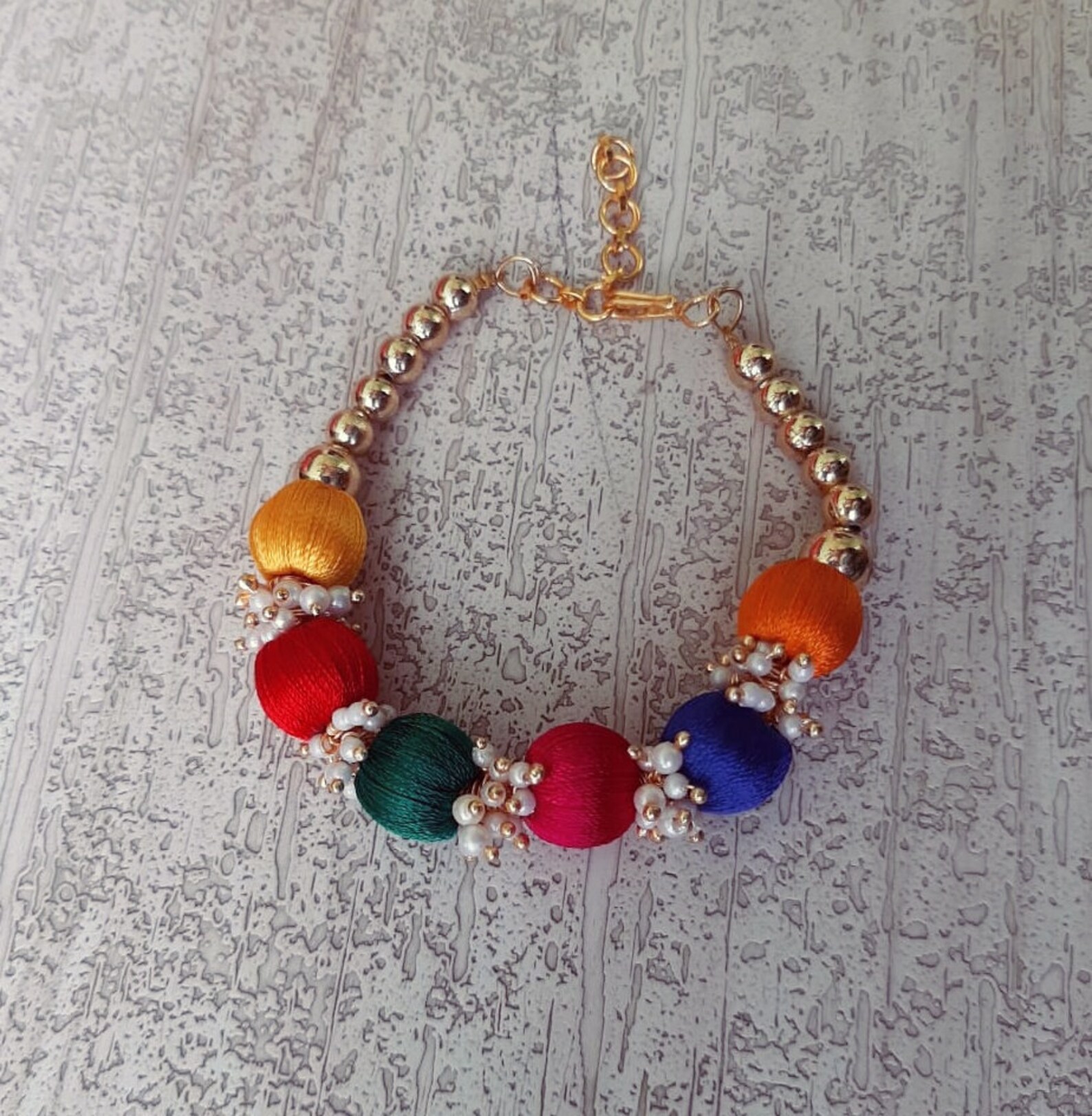 Silk thread bracelet designs Clearance