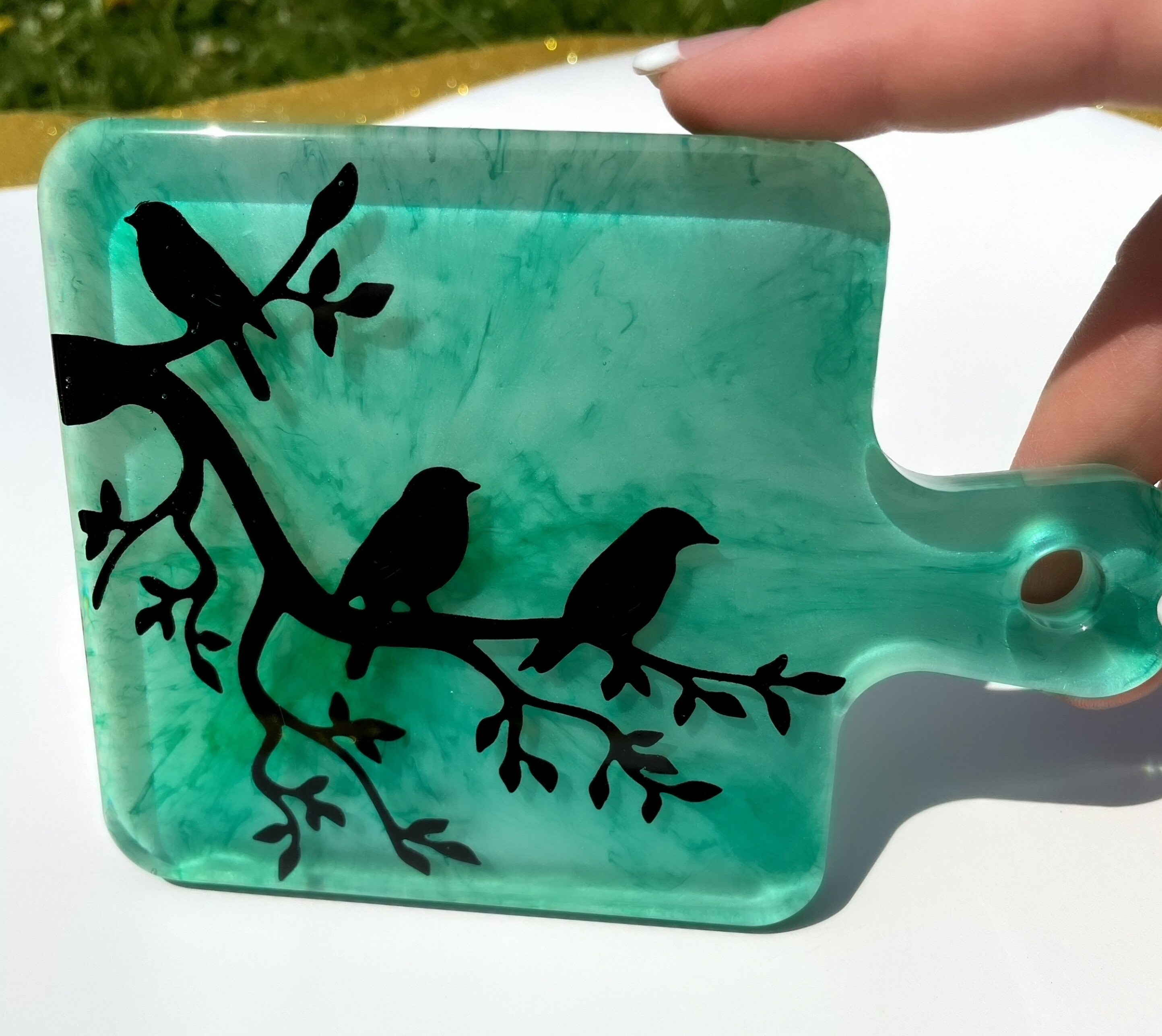 Decorative mini resin cutting board Bird silhouette kitchen Etsy
