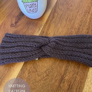 The Twisted Ribbed Ear Warmer Digital Knitting Pattern Headband adult child ribbing easy simple image 1