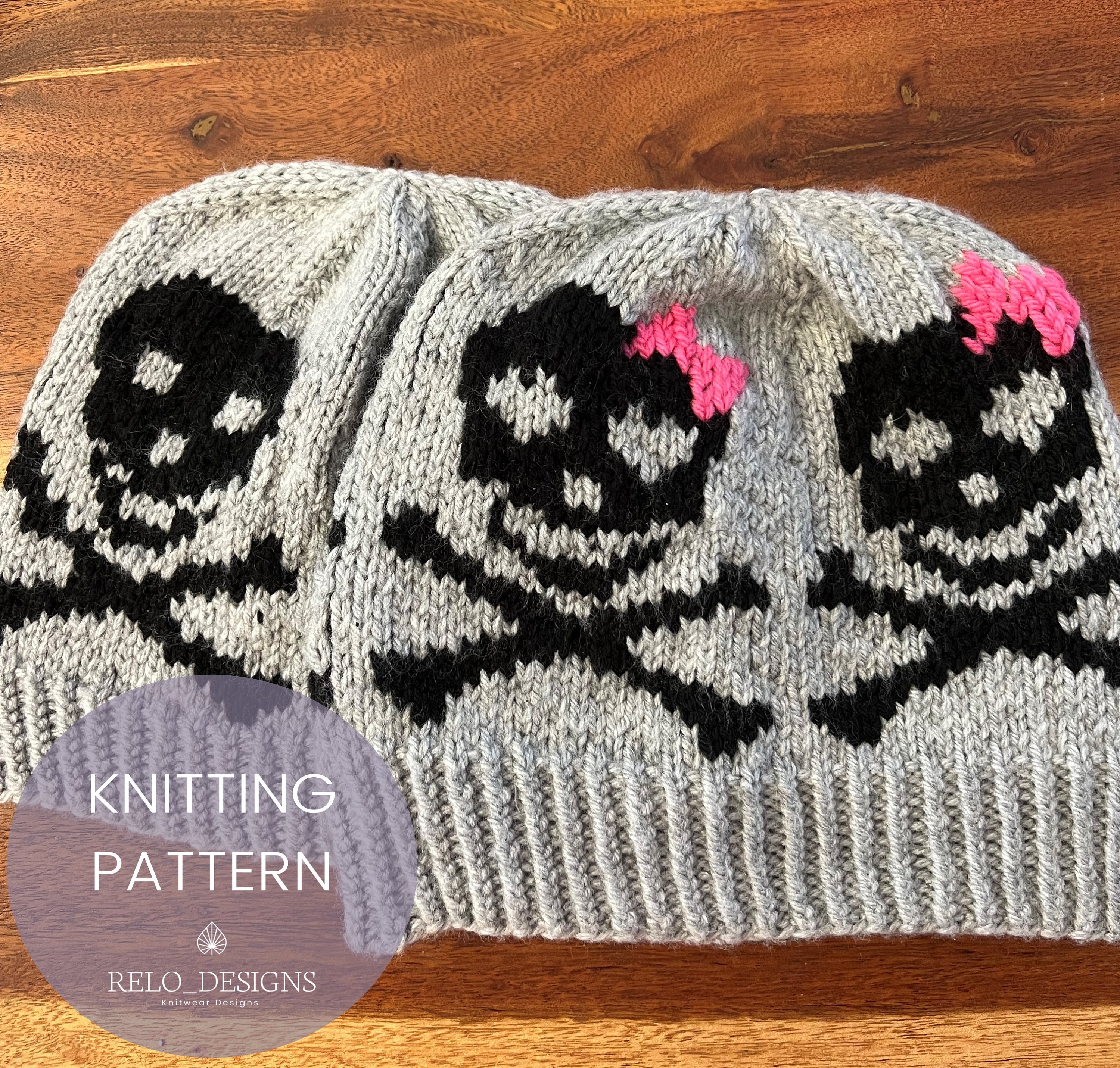 The Lovely Bones Hats Digital Knitting Patterns | Skull | Crossbones ...