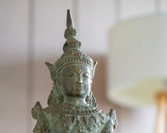 Thai Buddha figure made of bronze from Indonesia - Asian handicrafts - Home Asia Sculpture - handmade art - Bahagia