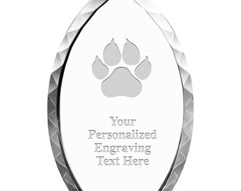 ENGRAVED FREE Animal Dog Paw Print Silver Moment Cup Award Trophy G 