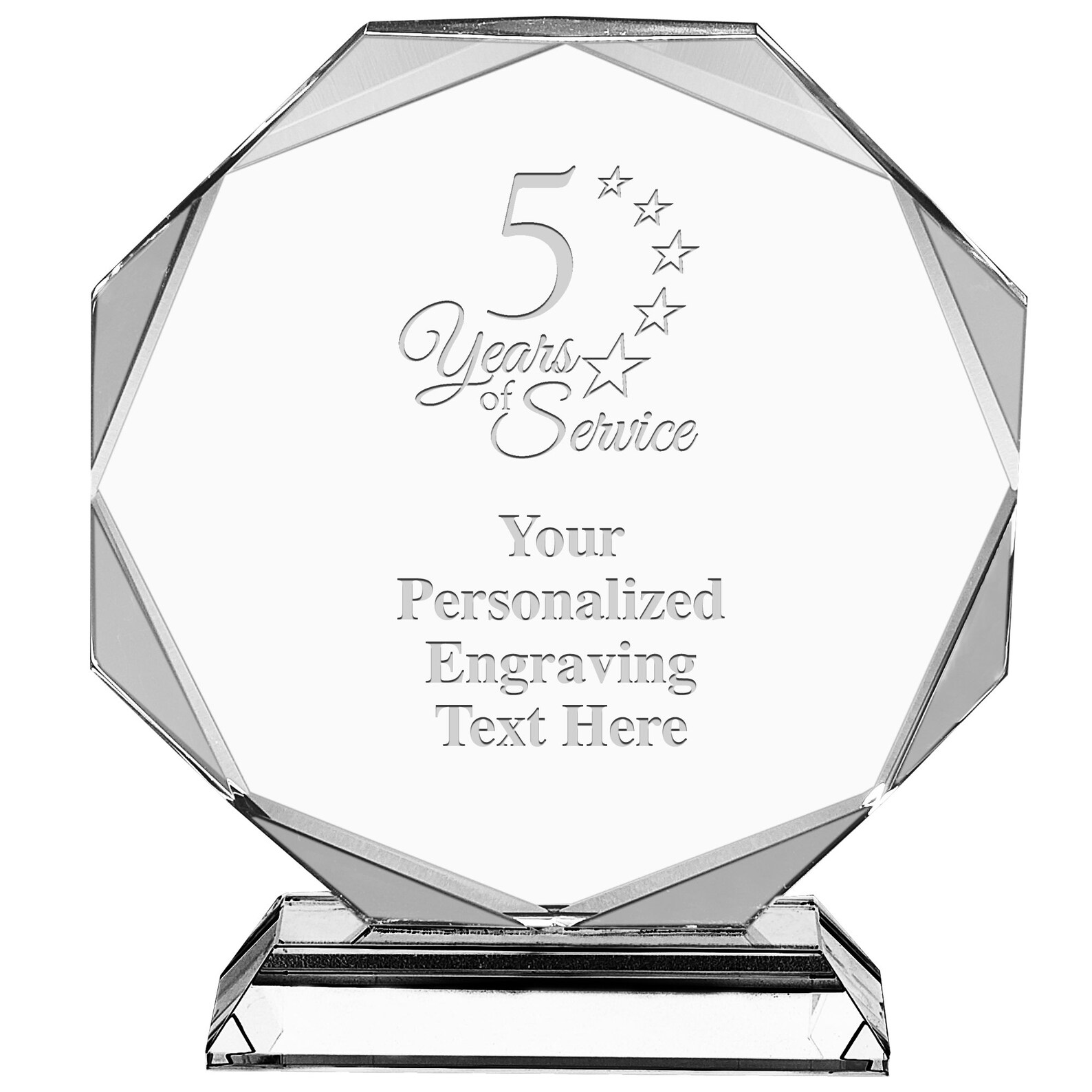 5 Years of Service Award, Custom Engraved 5 Year Work Anniversary Gift