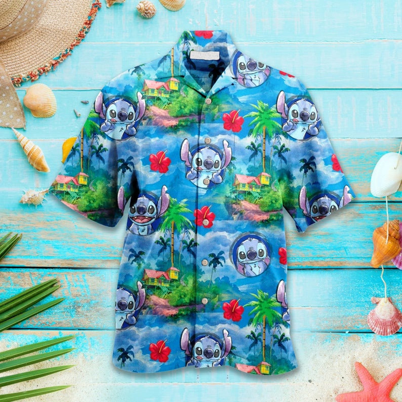 Stitch Hawaiian Shirt Cartoon Hawaiian Aloha Shirt Summer | Etsy