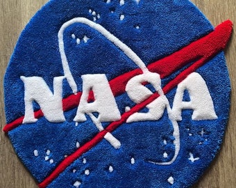 NASA - Round Exclusive Hand tufted Cut Pile Rug,/teddy bear rugs,Home decor,Anime rugs,Kids rugs ,soft rugs,Area Rug 3x3,4x4,5x5,6x6.