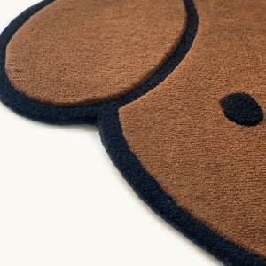 Funny Bear Hand tufted carpet, Handmade carpet,Kids Round rugs Geometric rugs, area rug ,Soft rug,kids rug, soft rug. 3x3,4x4,5x5,6x6. image 3