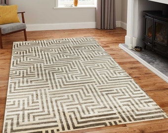 Handgeknüpfter Teppich, Handgeknüpfter Teppich aus Wolle und Viskose, Handgeknüpfter Teppich, Handgeknüpfter Teppich, Handgeknüpfter Teppich 18423
