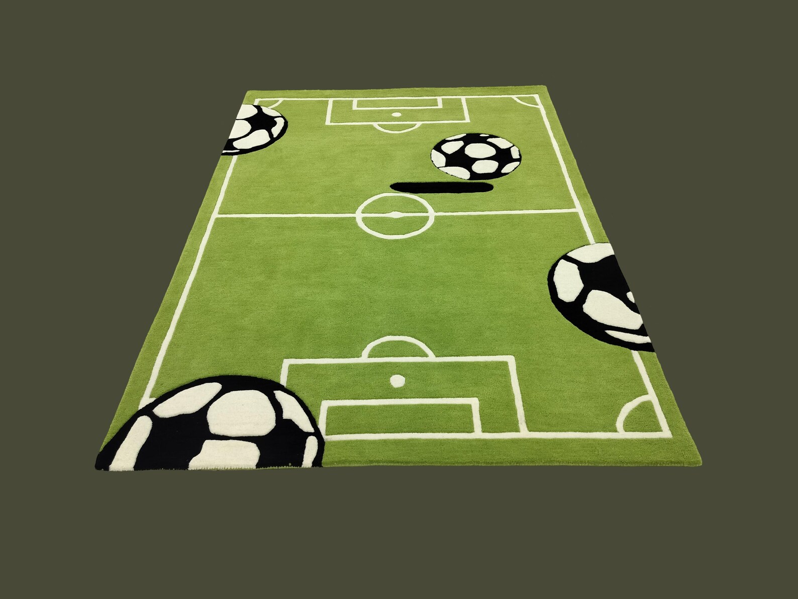 Soccer Pitch Luxury Modern Hand Tufted Rug,cut Pile Rug, Abstract ...