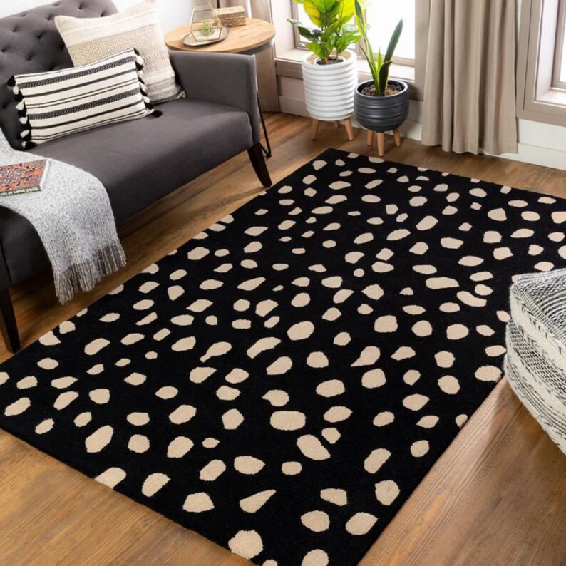 Exclusive Dot Luxury Modern Hand Tufted Rug, Cut Pile Rug, Abstract ...