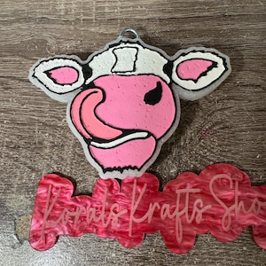 cow tongue out, cow freshie, cow licking, farmer gift, cow lover, car freshener, car accessories, air fresheners, gift for her, friend gift