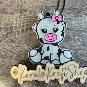mini cow freshie, mini cow, farmer freshie, cow lover, cow freshie, car freshener, car accessories, air fresheners, gift for her,friend gift