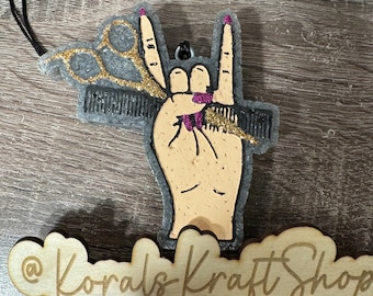 Rockstar Hairstylist Freshie, Aroma Bead Car Air Freshener