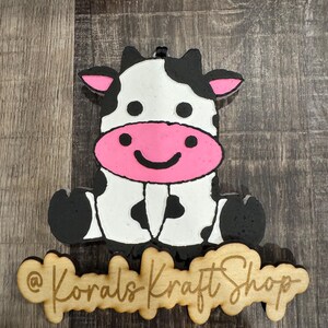 Cow freshie, car freshener, cow lover, cow, car freshener, gift for her, custom freshener, air freshener, car accessories,