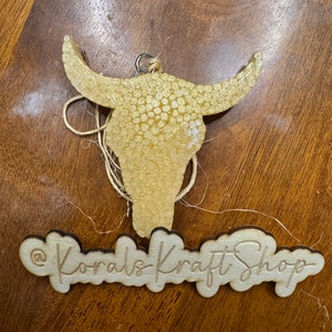 Long horn freshener, car freshener, gift for him, gift for her, custom freshener, unique freshener, air freshener, car accessories