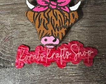 Highland Cow Car Freshie, Scented Air Freshener