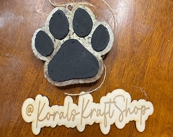Paw Print Car Freshie, Scented Air Freshener, Dog Lover Gift