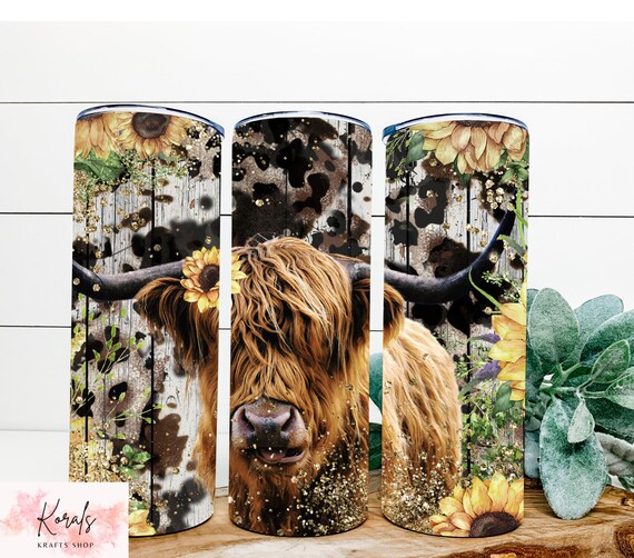 Highland Cow, Cow Tumbler, Cow Print, Highland Cow Tumbler