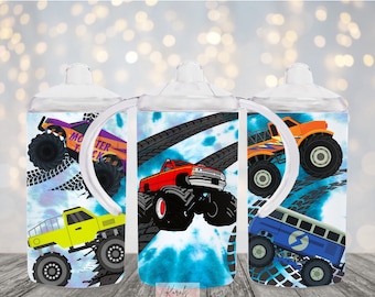 monster trucks, monster truck sippy, truck sippy, kids 12 oz, kids sippy, kids gift, kids tumbler, kids sippy cup, kids water bottle
