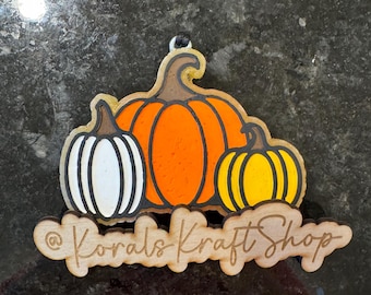 Pumpkin Car Freshie, Fall Scented Air Freshener, Autumn Decor