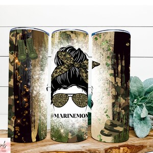marine wife, marine mom, marine tumbler, marine gift, sister gift, mom gift, wife tumbler, wife gift, mom tumbler, mom messy bun tumbler