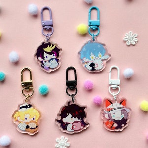 LUXIEM [Ike, Luca, Mysta, Shu, Vox] doppelseitige Anime Acryl Schlüsselbund Anhänger