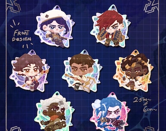 Arcane Double Sided Charms - Vi/Jinx, Timebomb, CaitVi, Jayvik