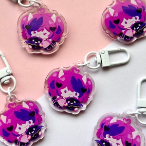 VShojo Ironmouse Double Sided Acrylic Epoxy Keychain Charms