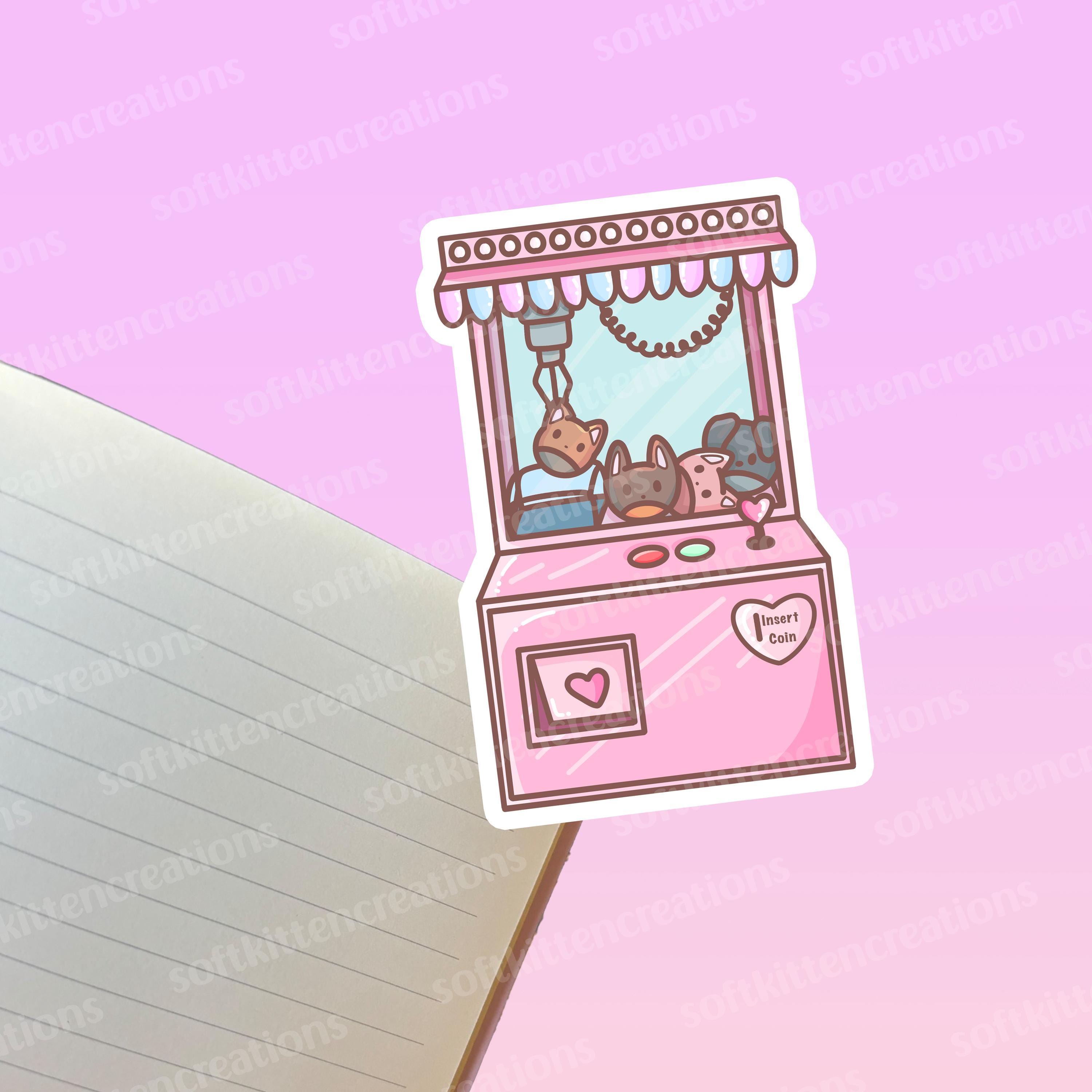 Claw Machine Vinyl Sticker / Kawaii, Cute, Aesthetic, Arcade, Retro ...