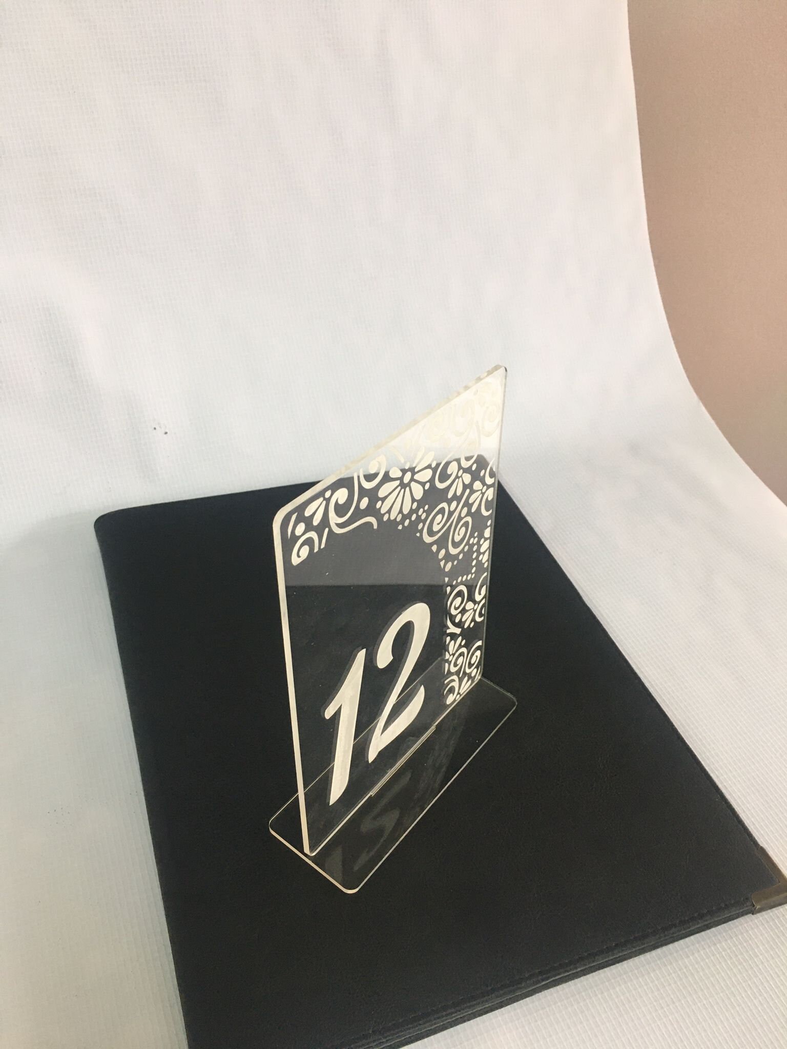 Acrylic table numbers with stands wedding sign holders clear Etsy