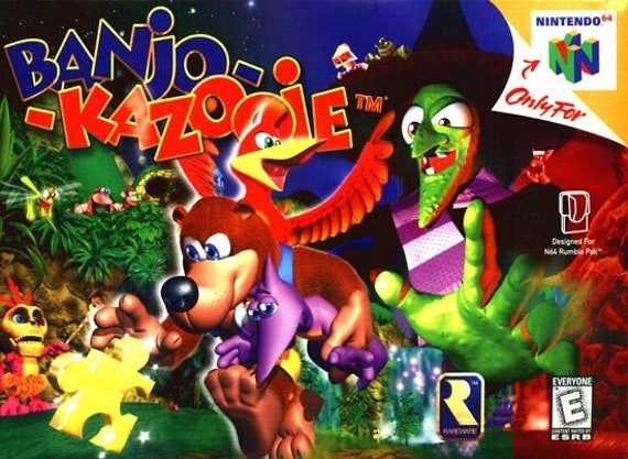 Nintendo 64 - N64 Banjo Kazooie Box (wear), Manual (Nice), Game (Nice)