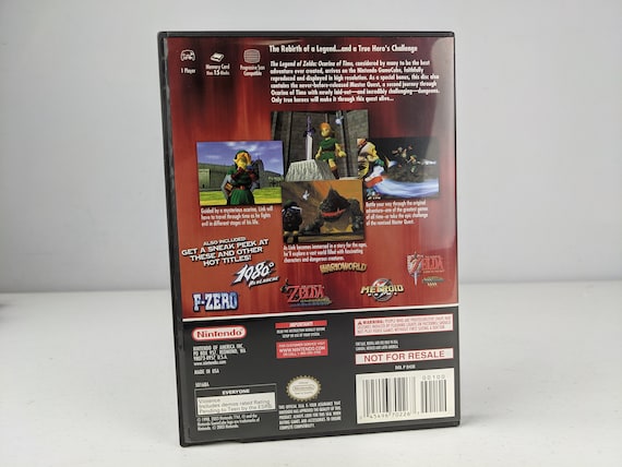 The Legend of Zelda Ocarina Of Time Master Quest Single Disc Case GameCube  Case Reproduction