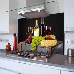 Kitchen Glass Splashback Toughened Tile Cooker Panel Any Size | Design No.2133