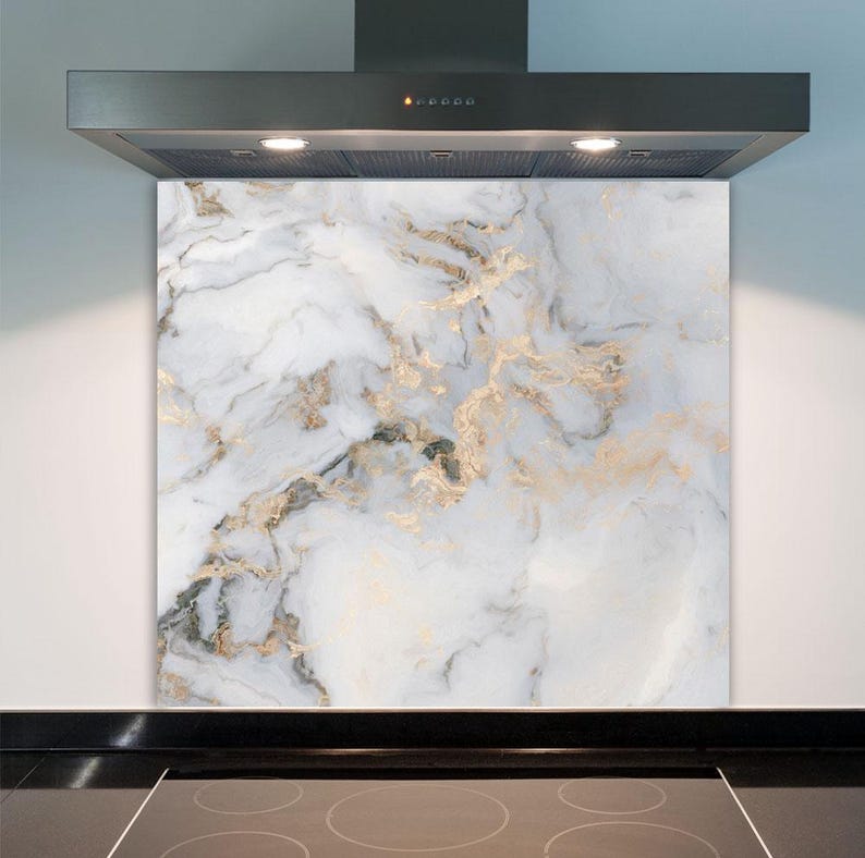 Glass Splashback for Kitchen Toughened Heat Resistant Cooker Tile ...
