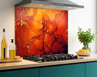 Printed Glass Kitchen Splashback | 6mm Toughened Heat Resistant Glass | Design No.2160