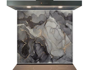 Glass Splashback for Kitchen Toughened Heat Resistant Cooker Tile - Design No.2048