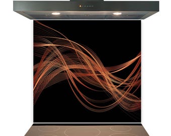 Glass Splashback for Kitchen Toughened Heat Resistant Cooker Tile - Design No.2204