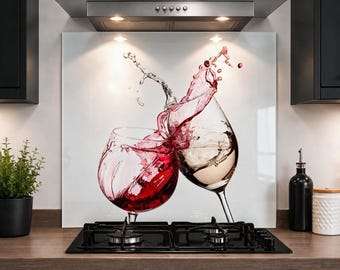 Printed Glass Kitchen Splashback 6mm Toughened Heat Resistant Hob Design No 2002