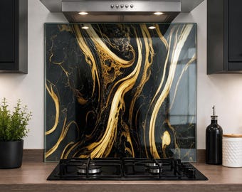 Printed Glass Kitchen Splashback 6mm Toughened Heat Resistant Hob Design No 2072