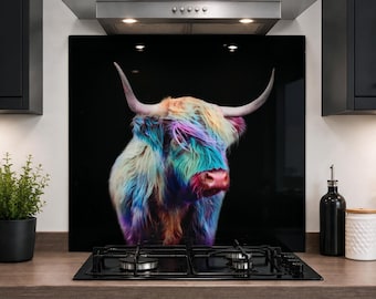 Kitchen Glass Splashback Toughened Tile Cooker Panel Any Size | Design No.2069