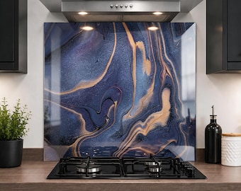 Printed Glass Kitchen Splashback 6mm Toughened Heat Resistant Hob Design No 2029