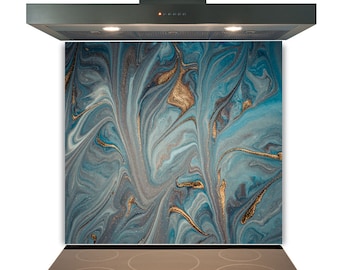 Glass Splashback for Kitchen Toughened Heat Resistant Cooker Tile - Design No.2027