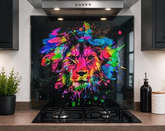 Kitchen Glass Splashback Toughened Tile Cooker Panel Any Size | Design No.2065