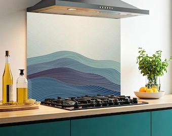Kitchen Glass Splashback Toughened Tile Cooker Panel Any Size | Design No.2028
