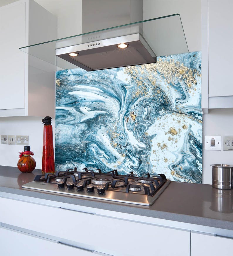 Kitchen Glass Splashback Toughened Tile Cooker Panel Any Size | Design ...