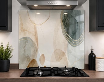 Printed Glass Kitchen Splashback 6mm Toughened Heat Resistant Hob Design No 2050