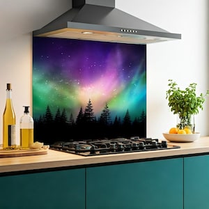 Kitchen Glass Splashback Toughened Tile Cooker Panel Any Size | Design No.2309