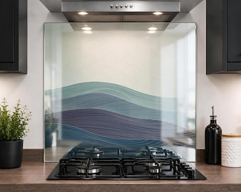 Printed Glass Kitchen Splashback 6mm Toughened Heat Resistant Hob Design No 2028